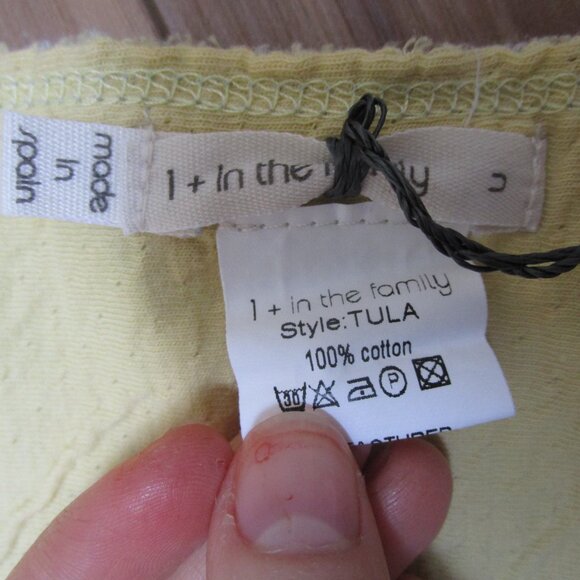 1+ in the family yellow and grey textured beautiful reversible blanket EUC - Picture 5 of 16